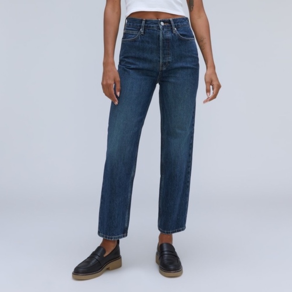Everlane The 90s Way High Organic Cotton Blue Jeans Sz 31